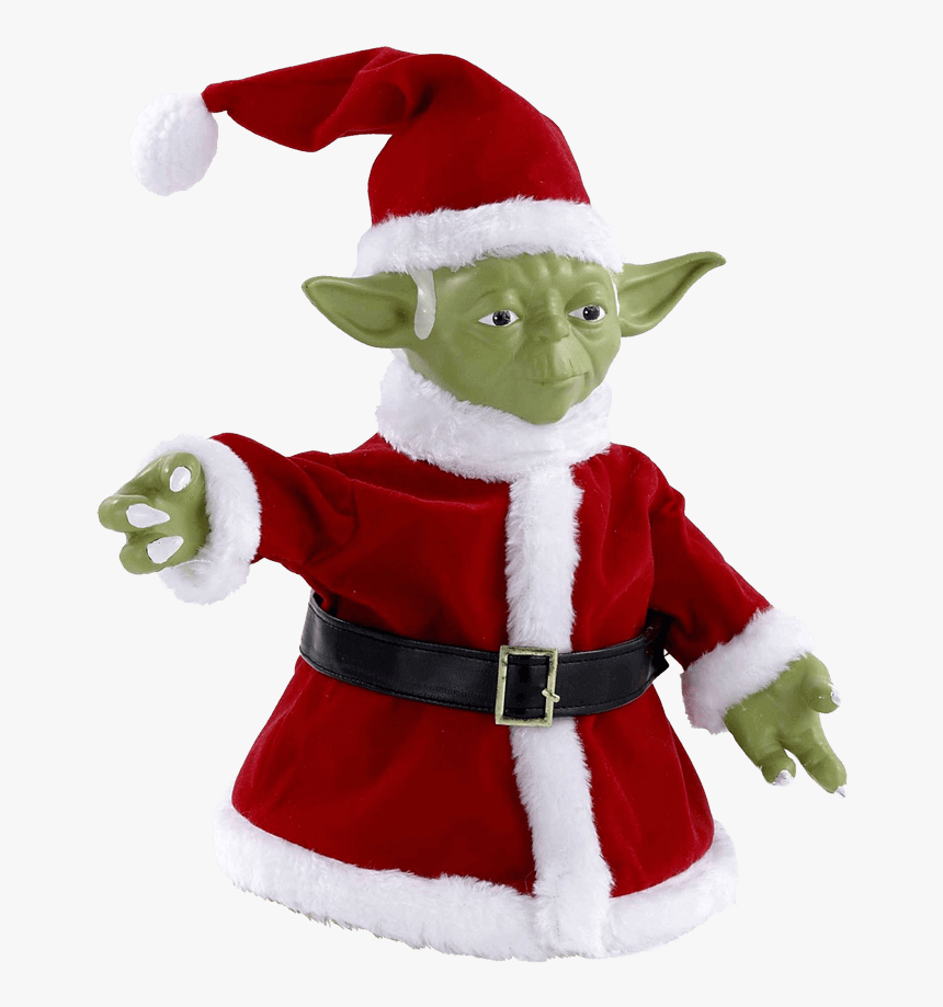 Star Wars Santa Yoda Tree Topper - Stuffed Toy, HD Png Download, Free Download
