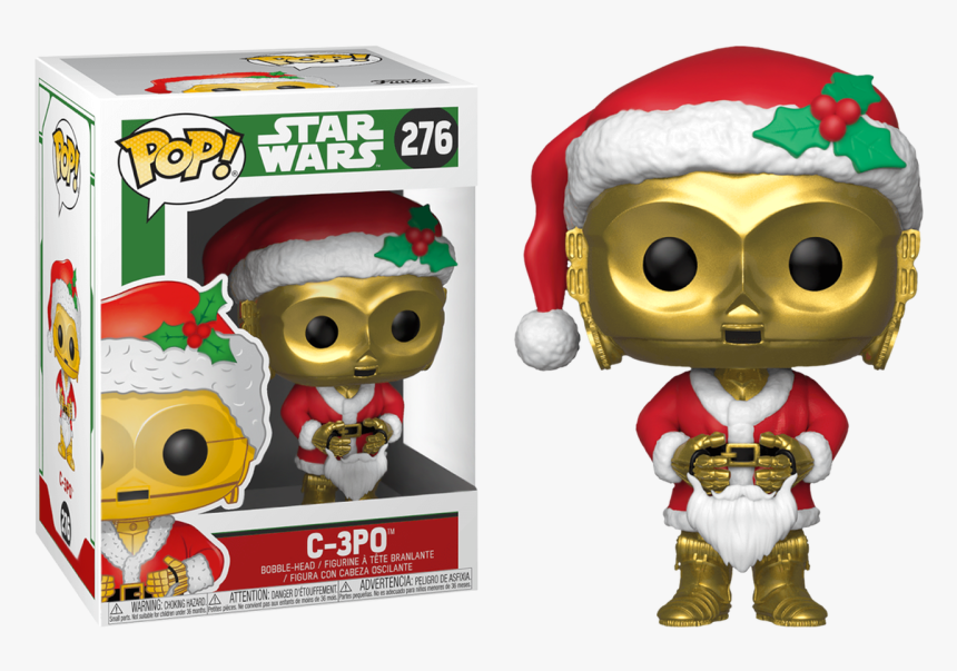 C-3po As Santa Christmas Holiday Pop Vinyl Figure - Christmas Star Wars Funko Pop, HD Png Download, Free Download