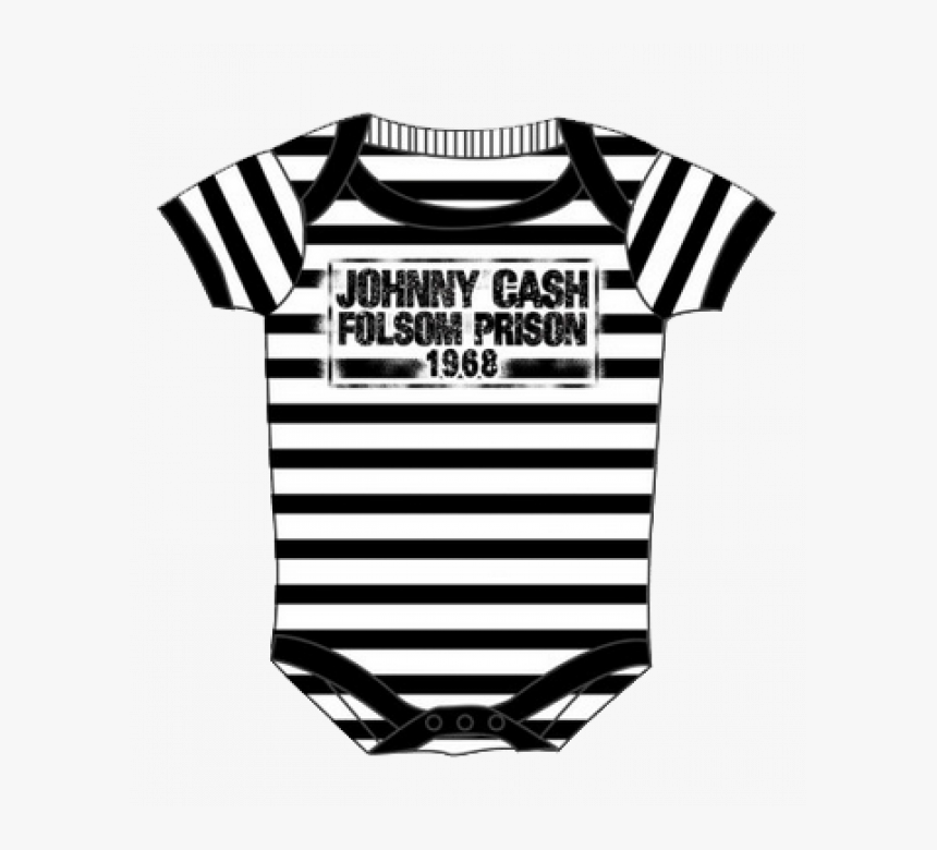 Johnny Cash Onesie Folsom Stripes Baby - Johnny Cash Onesie, HD Png Download, Free Download