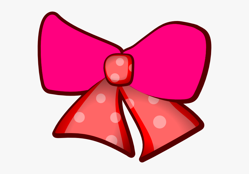 Pink Bows Clip Art - Hair Bow Clip Art, HD Png Download, Free Download