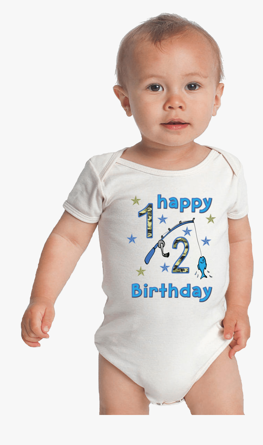 Happy 1/2 Birthday Fishing White Onesie Bodysuit - Happy 1 2 Birthday Boy, HD Png Download, Free Download