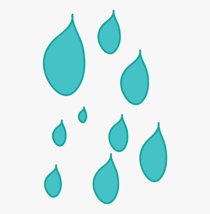 Raindrops Falling Clip Art - Cartoon Raindrops Transparent Background, HD Png Download, Free Download