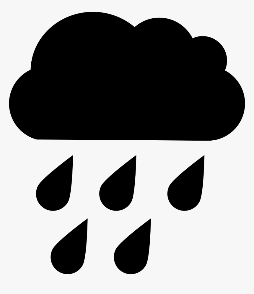 Raindrops Falling Png - Rain Cloud Silhouette Png, Transparent Png, Free Download