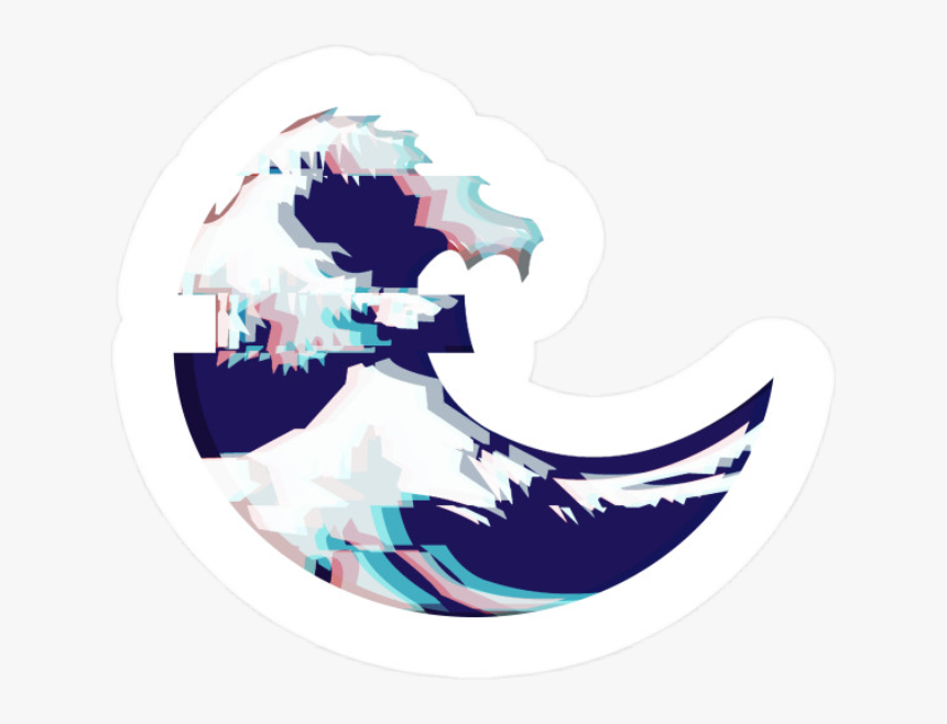 Wave Tumblr Aesthetic Sticker ⚛✳amber Kenz✳⚛ Png Wave - Wave Emoji Logo, Transparent Png, Free Download