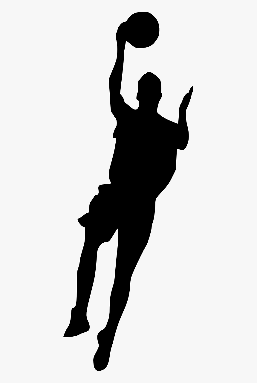 Transparent Basketball Transparent Png - Silhouette Basketball Clip Art, Png Download, Free Download