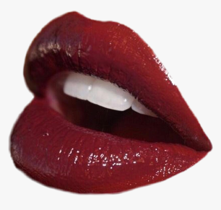 Gold Lips Png - - Red Aesthetic Vintage Png, Transparent Png, Free Download