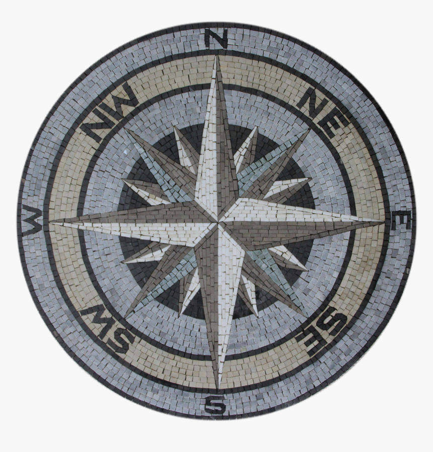 Mosaic Floor Nautical Medallion, HD Png Download, Free Download