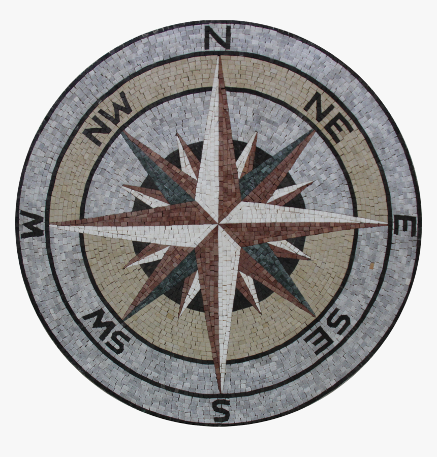 Mosaic Floor Nautical Medallion, HD Png Download, Free Download