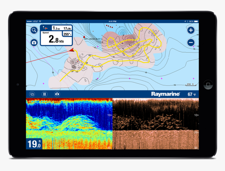 Sonar Charts Is Available On Ios And Android - Navionics Sonar, HD Png Download, Free Download