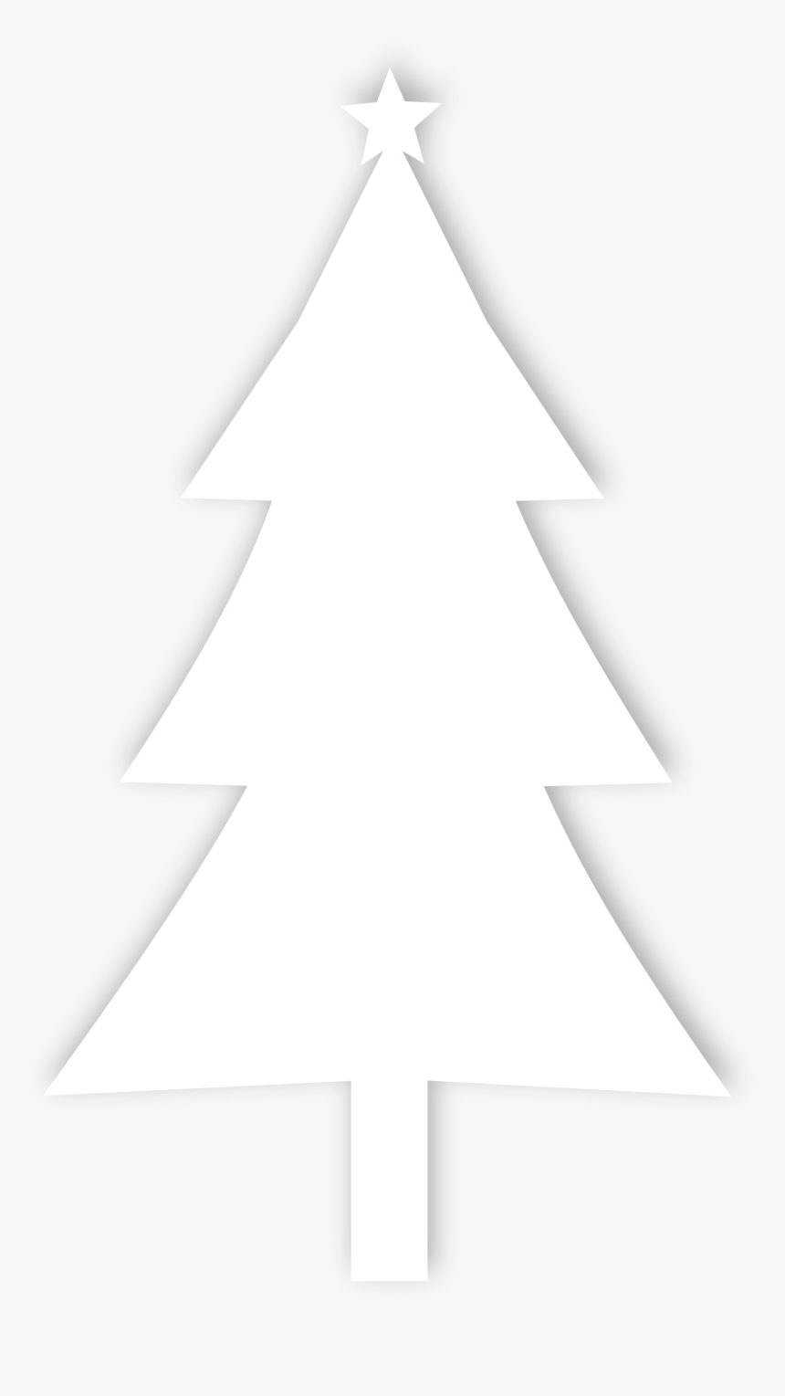 Christmas Tree Silhouette Black And White Stock - Christmas Tree, HD Png Download, Free Download