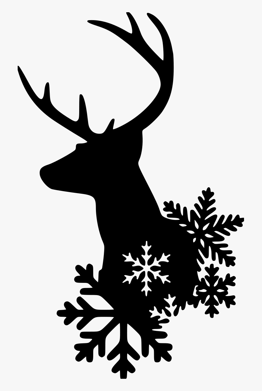 Transparent Reindeer Silhouette Png - Reindeer Silhouette Merry Christmas, Png Download, Free Download
