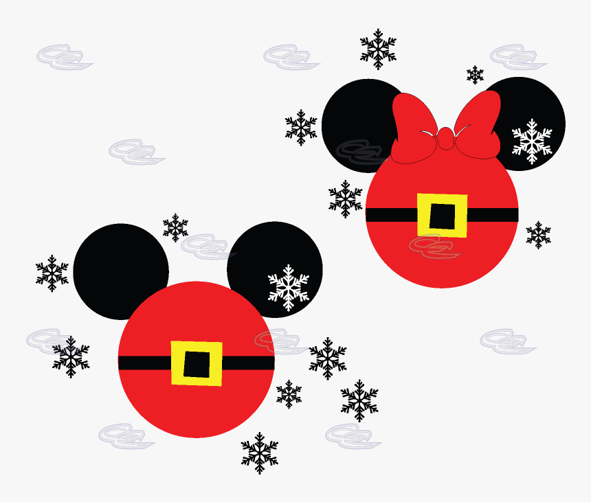 Mickey Mouse Christmas Clip Art - Christmas Mickey Mouse Head, HD Png Download, Free Download