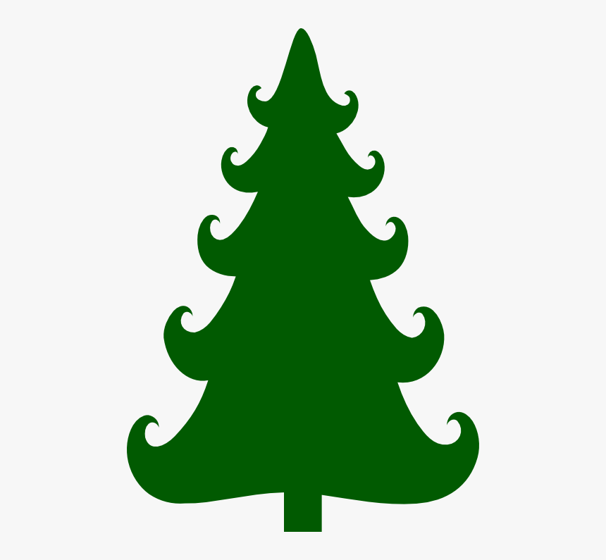 Cute Christmas Tree Silhouette - Plain Christmas Tree Png, Transparent Png, Free Download