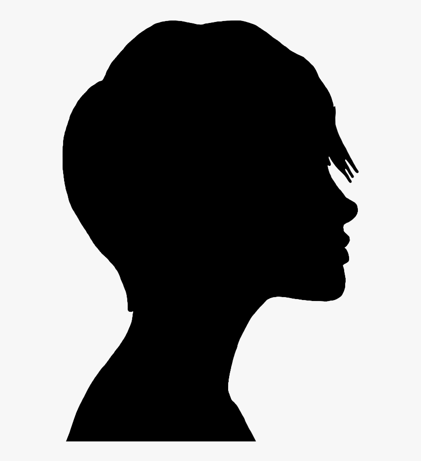 Face Silhouette Of Teenage Girl - Teen Girl Head Silhouette, HD Png Download, Free Download