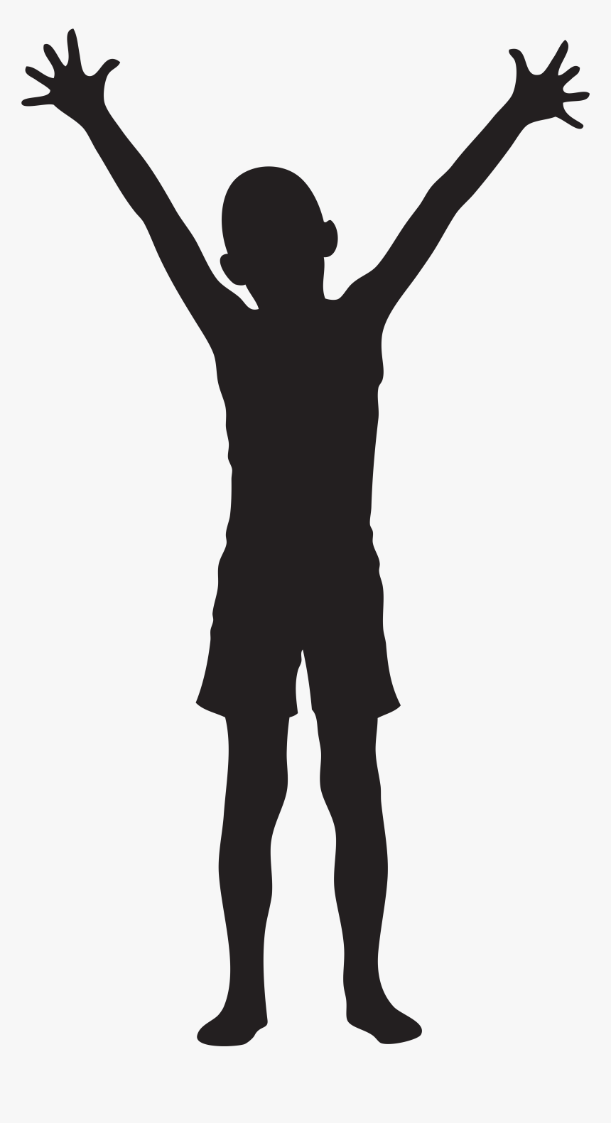 Silhouette Computer File - Boy With Ball Silhouette, HD Png Download, Free Download