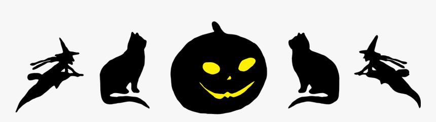 Halloween, Silhouettes, Pumpkin, Jack O Lantern, Cat - Jack O Lantern Silhouette, HD Png Download, Free Download