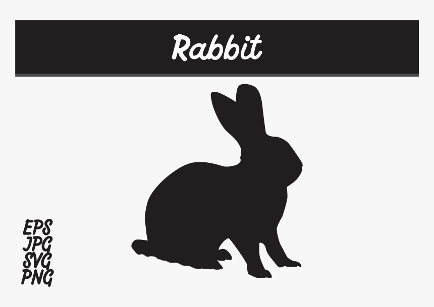 Rabbit Silhouette Svg Vector Image Graphic By Arief - Domestic Rabbit, HD Png Download, Free Download