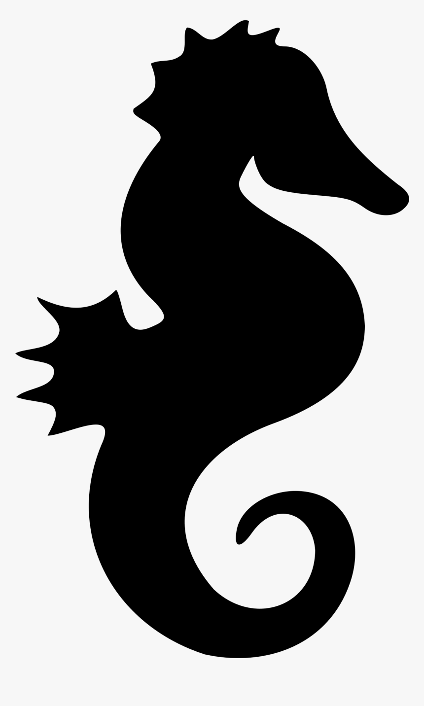 Seahorse Silhouette Svg Clip Arts - Seahorse Clipart Black, HD Png Download, Free Download