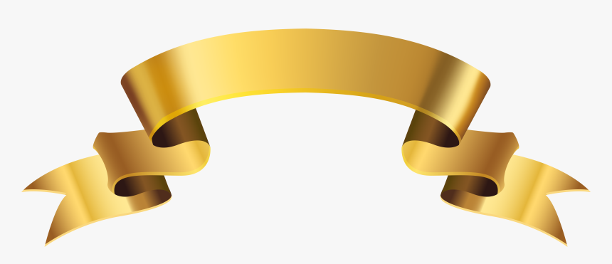 Paper Ribbon Clip Art - High Resolution Golden Ribbon Png, Transparent Png, Free Download