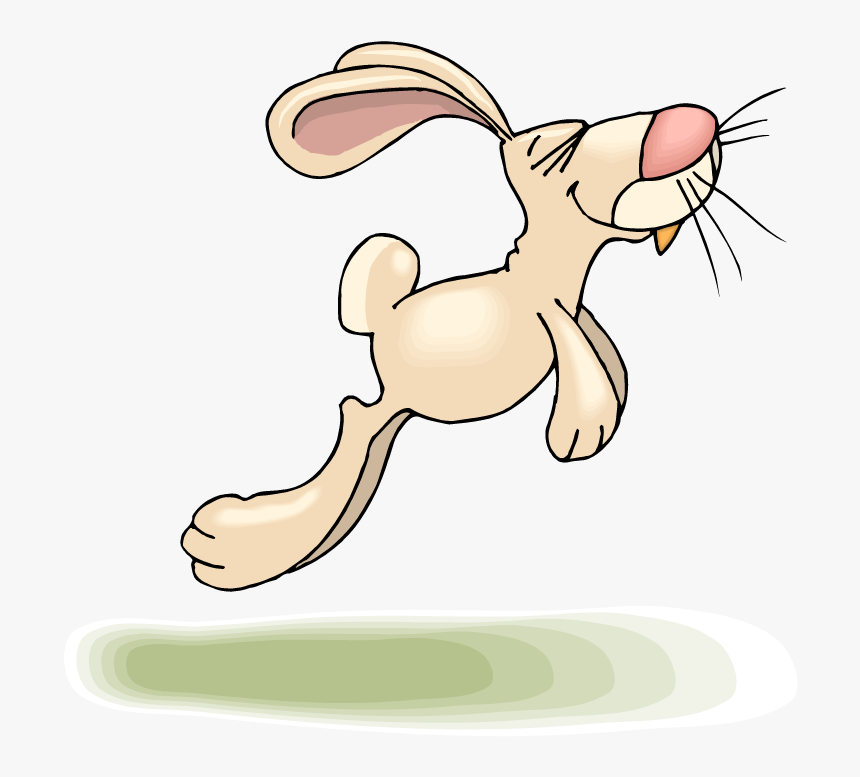 Easter Bunny Hare Rabbit Show Jumping Clip Art - Hopping Bunny Clipart, HD Png Download, Free Download