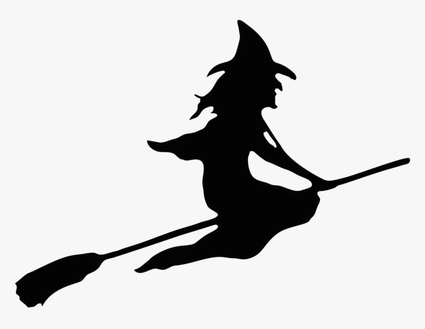 Halloween Witch On A Broom, HD Png Download, Free Download