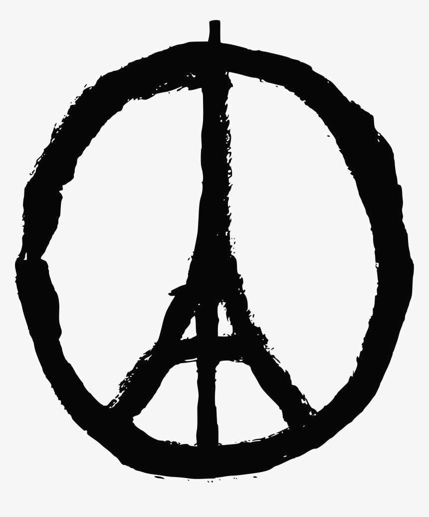 Transparent Eiffel Tower Silhouette Png Clip Art Image - Peace For Paris Png, Png Download, Free Download