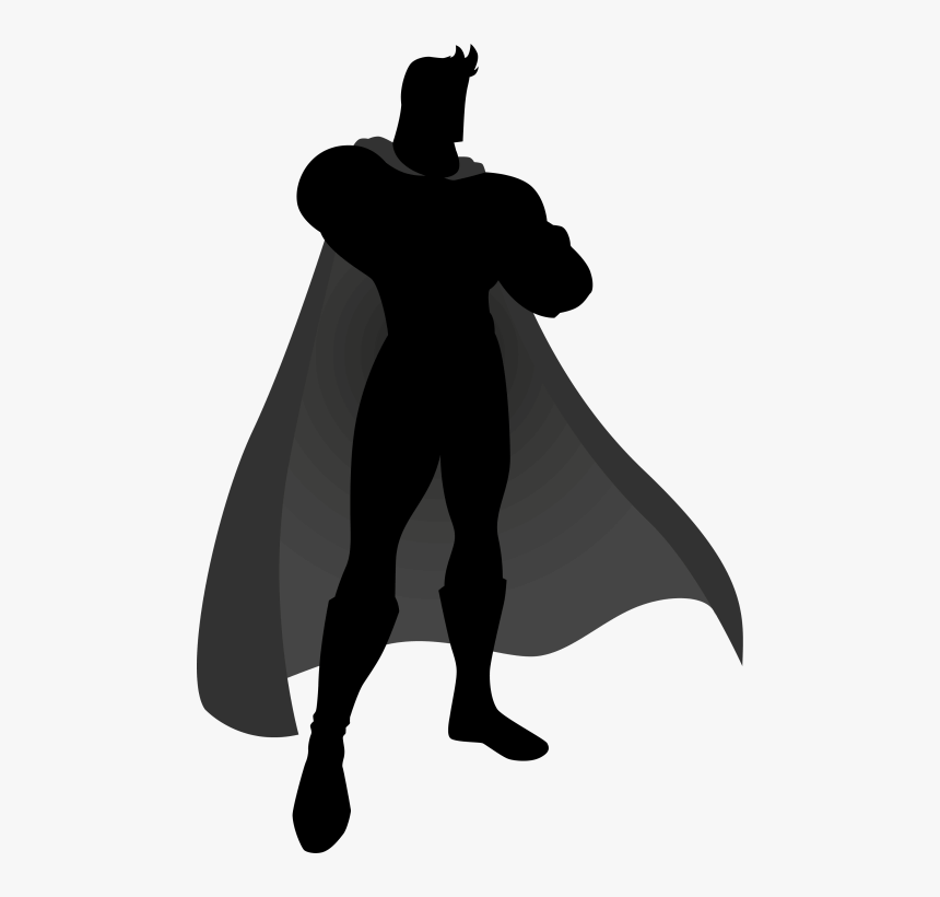 Tech Hero - Black Hero Silhouette Png, Transparent Png, Free Download