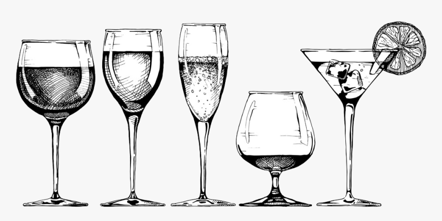 Cocktail Vector Sketch - Cocktail Glass Sketch Png, Transparent Png, Free Download