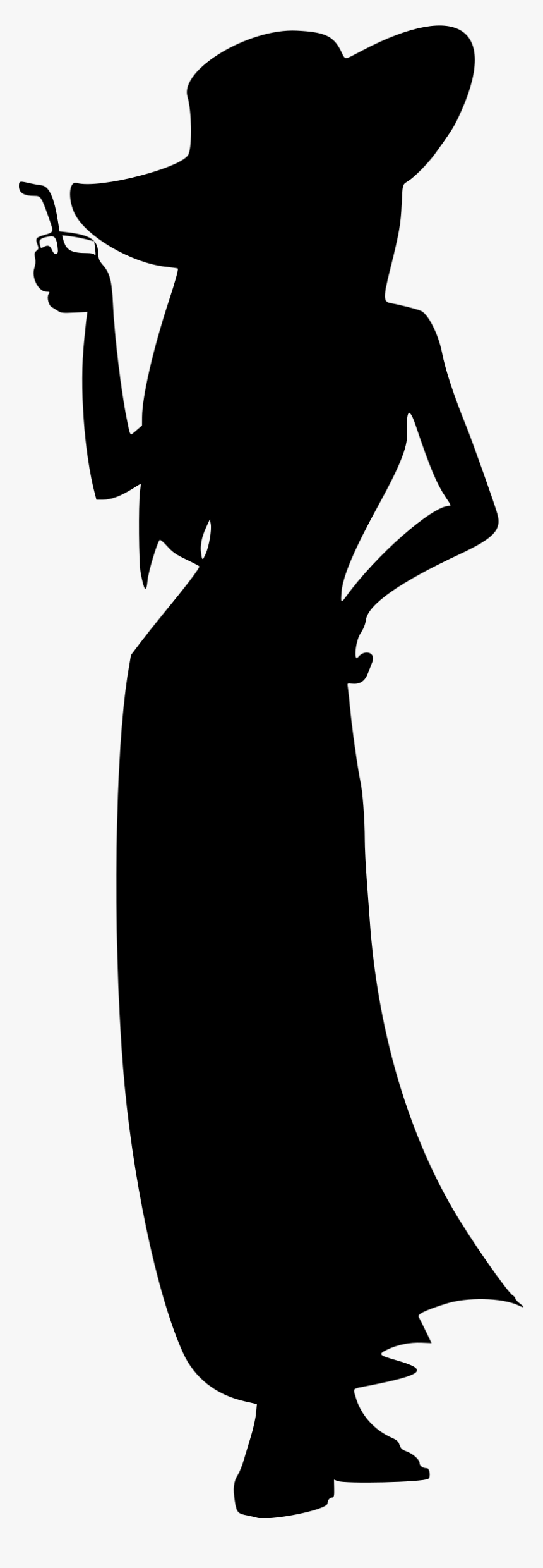 Fashion Model Silhouette - Fashion Model Clipart Png, Transparent Png, Free Download