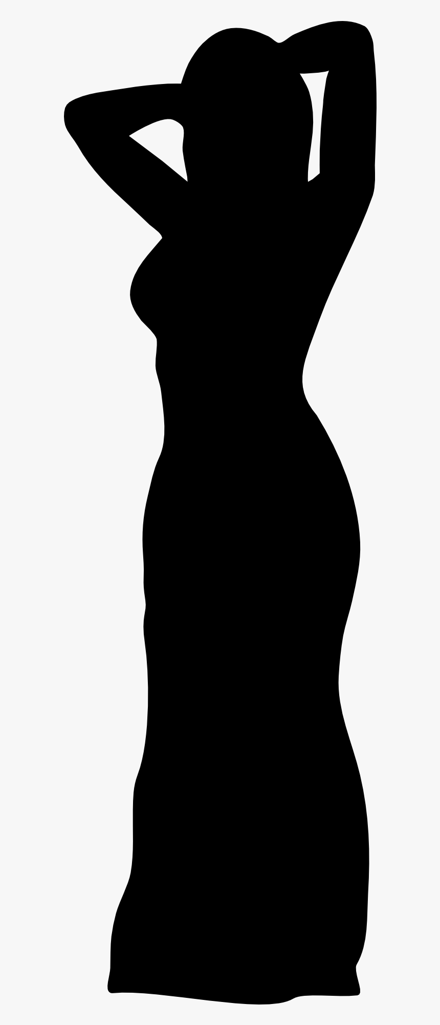 Silueta De Mujer Con Vestido Png, Transparent Png, Free Download