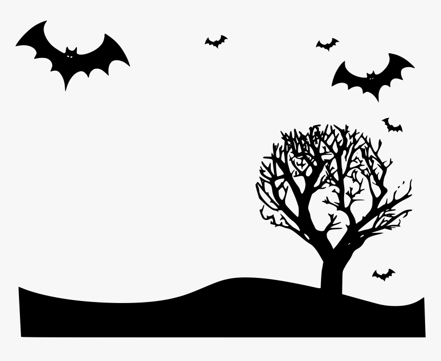 Halloween Landscape - Landscape Halloween Border Clipart, HD Png Download, Free Download