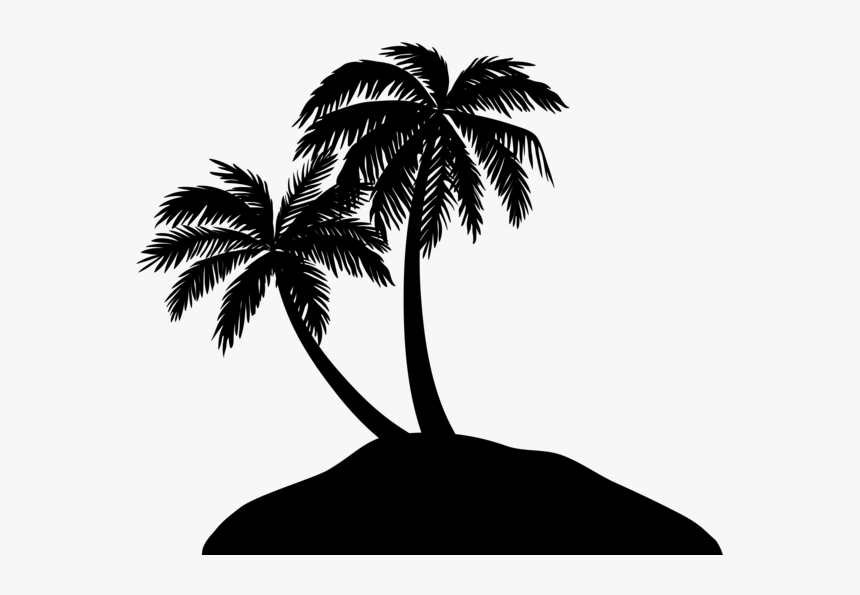 Vector Graphics Illustration Clip Art Image - Silhouette Island Clipart Png, Transparent Png, Free Download