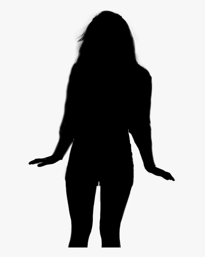 Young Girl - Girl Standing Silhouette Png, Transparent Png, Free Download