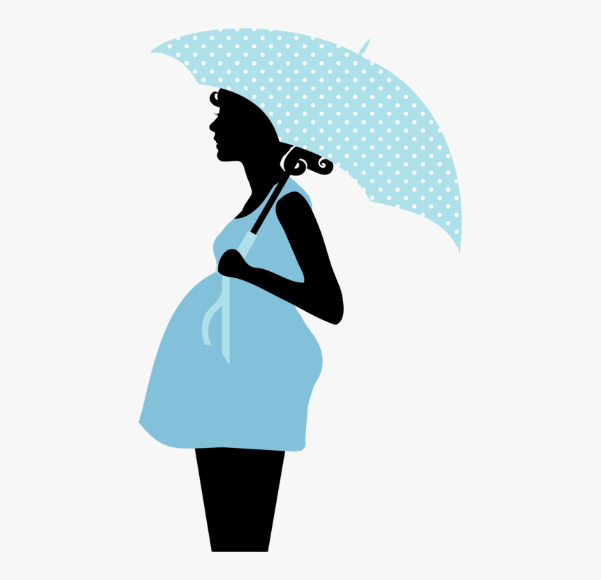 Clip Art Pregnancy Silhouette - Baby Shower Pregnant Clipart, HD Png Download, Free Download