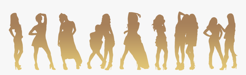 Gold Girl Silhouette Png, Transparent Png, Free Download