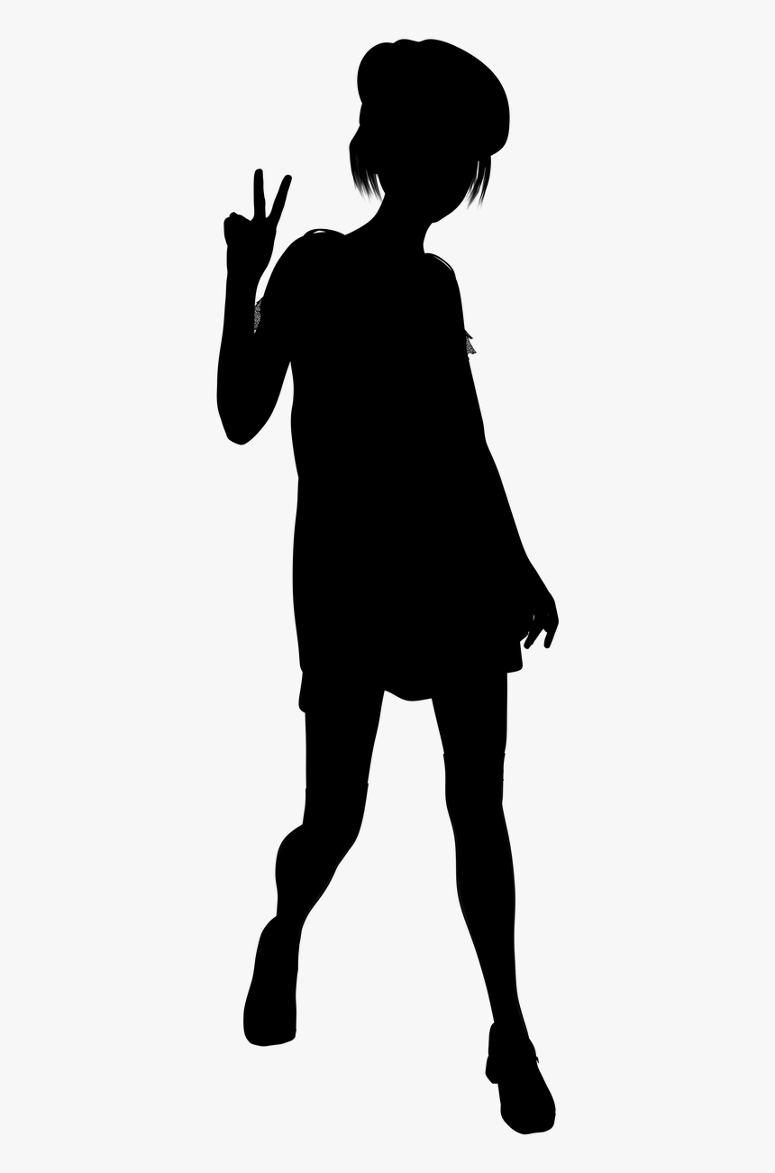 Silhouette Girl Young Free Picture - Teenage Girl Silhouette Png, Transparent Png, Free Download