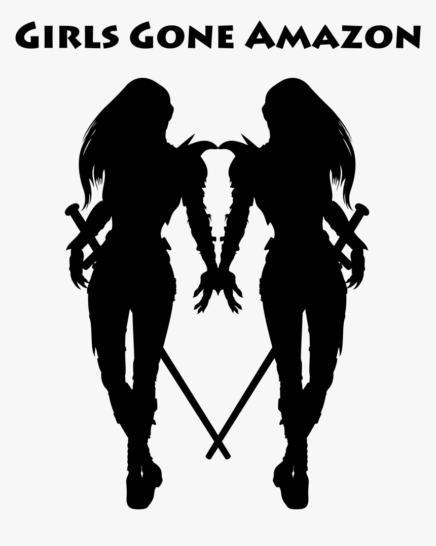 Female Warrior Silhouette, HD Png Download, Free Download