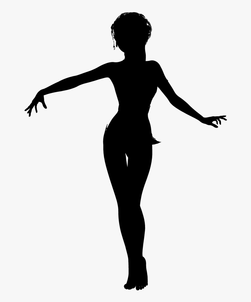 Silhouette S, Mermaid Silhouette, Dancing Girls, Stamps, - Black And White Ballerina Clipart, HD Png Download, Free Download