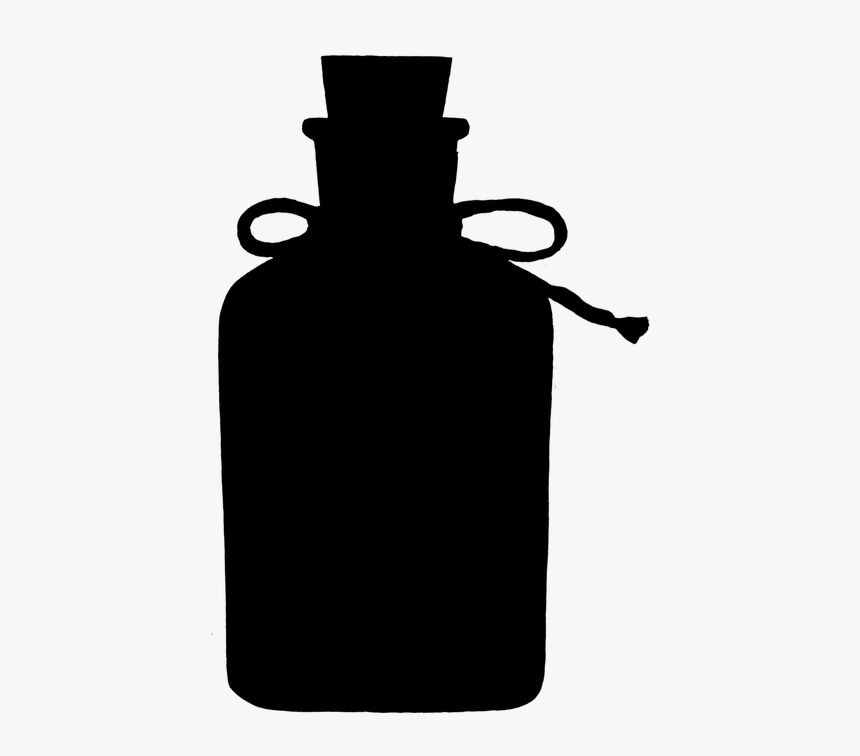 Bottle, Cord, Silhouette, Black - Potion Bottle Silhouette Free, HD Png Download, Free Download