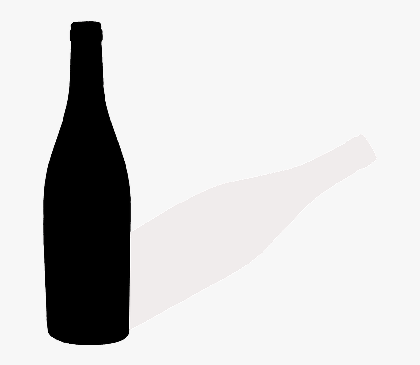 Bottle, Wine, Silhouette, Refreshment, Drink, Shadow - Glass Bottle, HD Png Download, Free Download