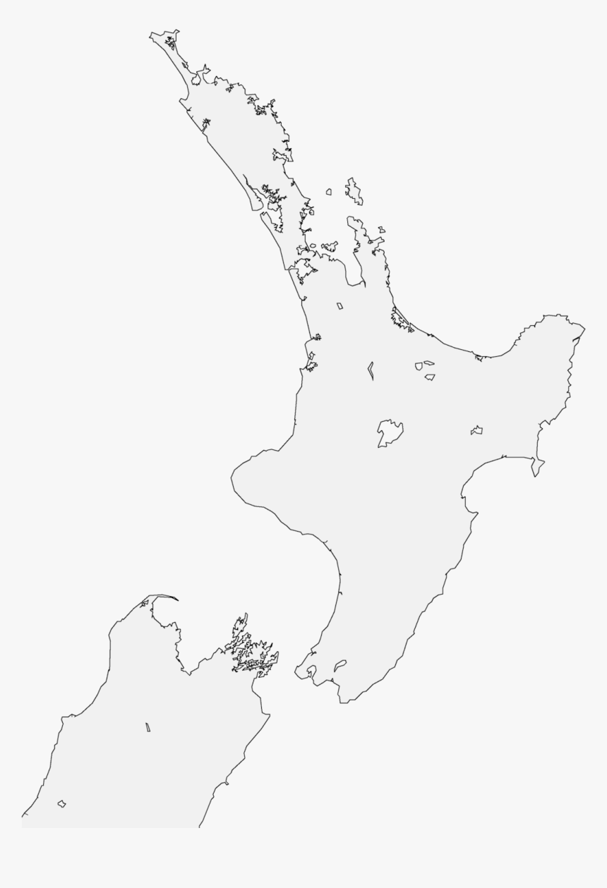 Outline New Zealand Map, HD Png Download, Free Download