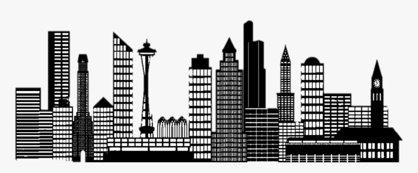 City Black And White Clipart, HD Png Download, Free Download