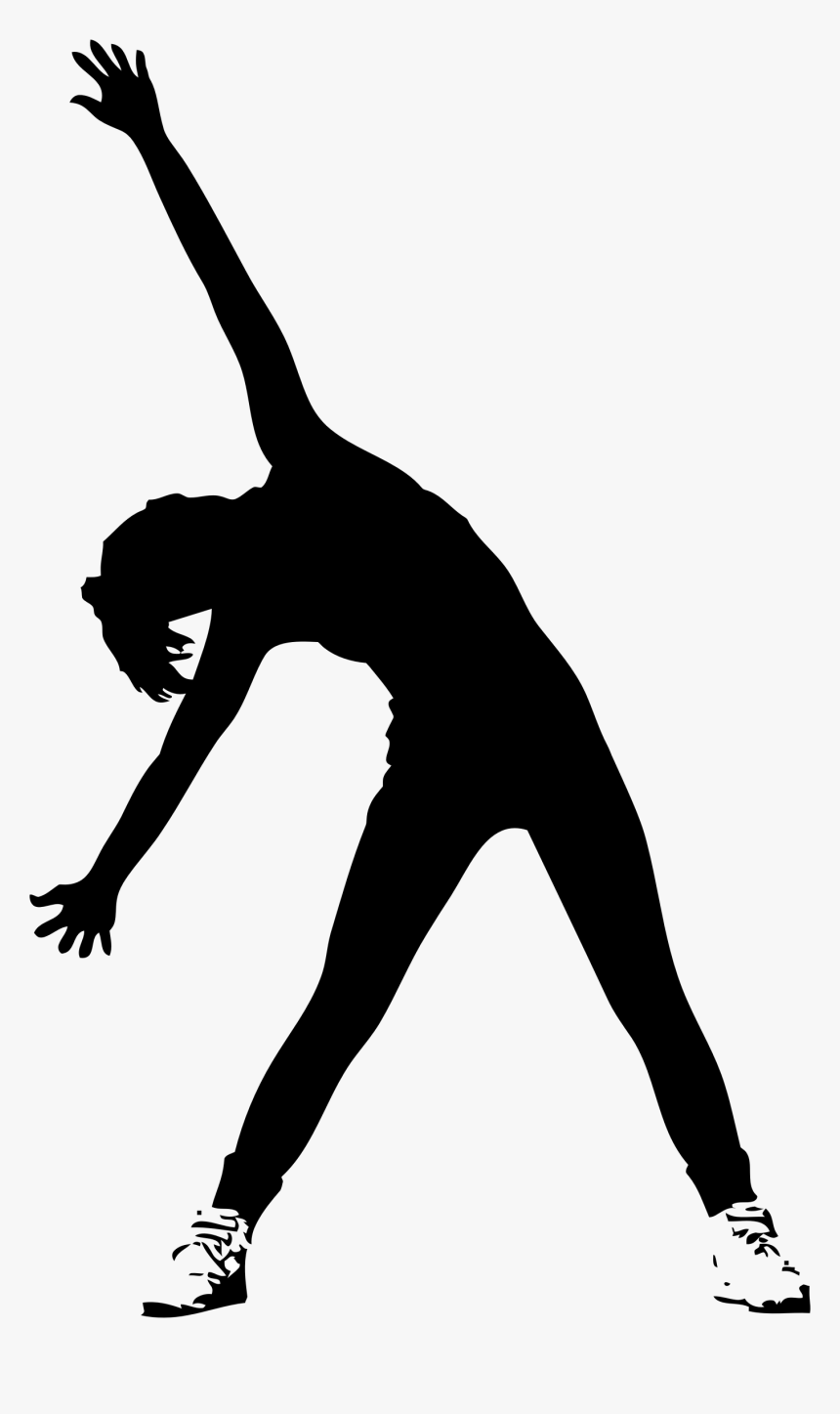 Woman Exercising Silhouette - Silhouette Of People Exercising, HD Png Download, Free Download