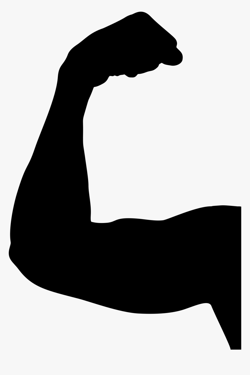 Man S Flex Silhouette - Bicep Flex Clip Art, HD Png Download, Free Download