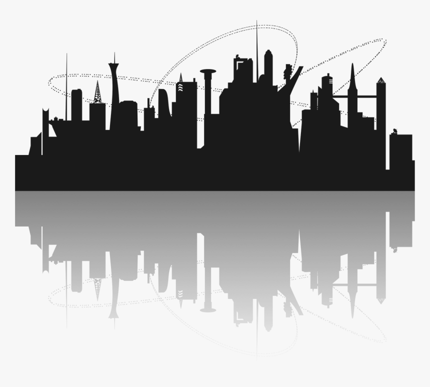 City Skyline Silhouette Png, Transparent Png, Free Download