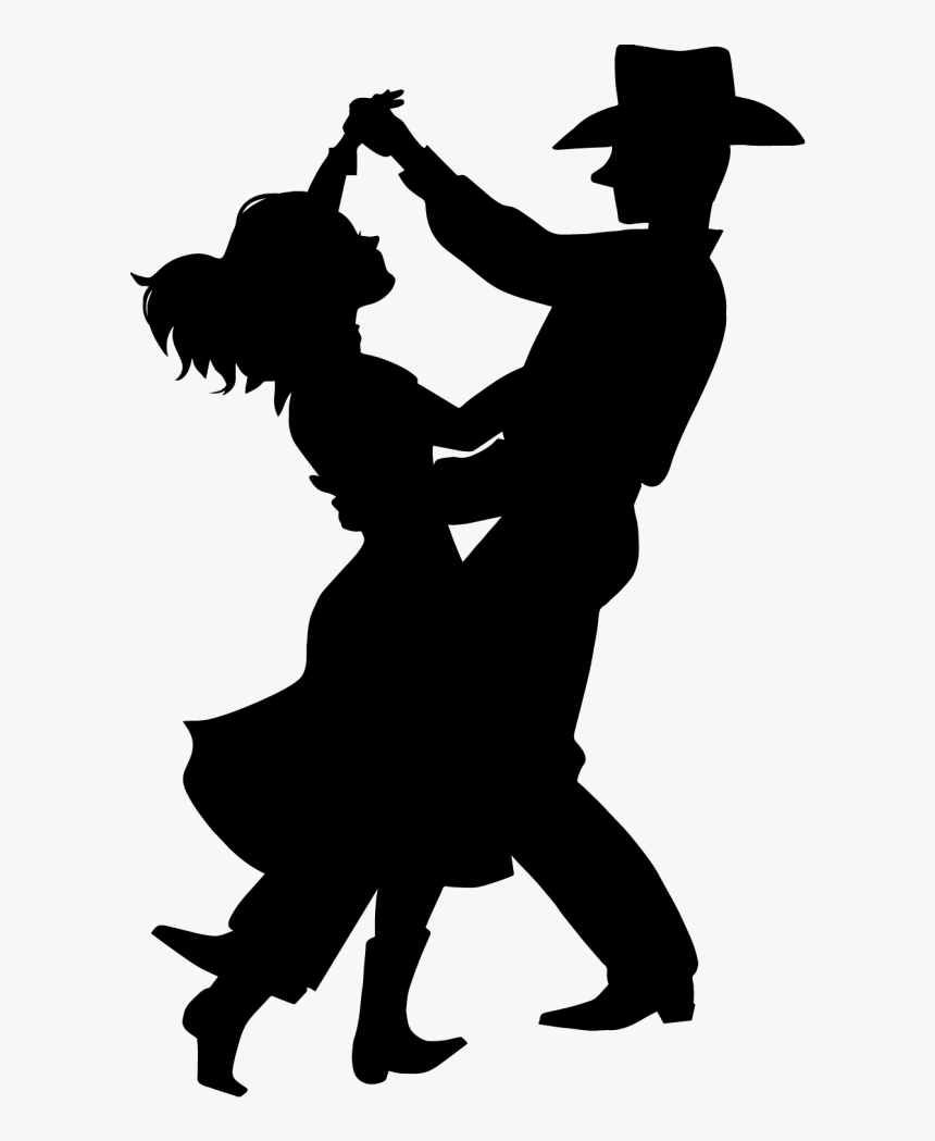 Country 2-step Silhouette - Country Swing Dance Clipart, HD Png Download, Free Download