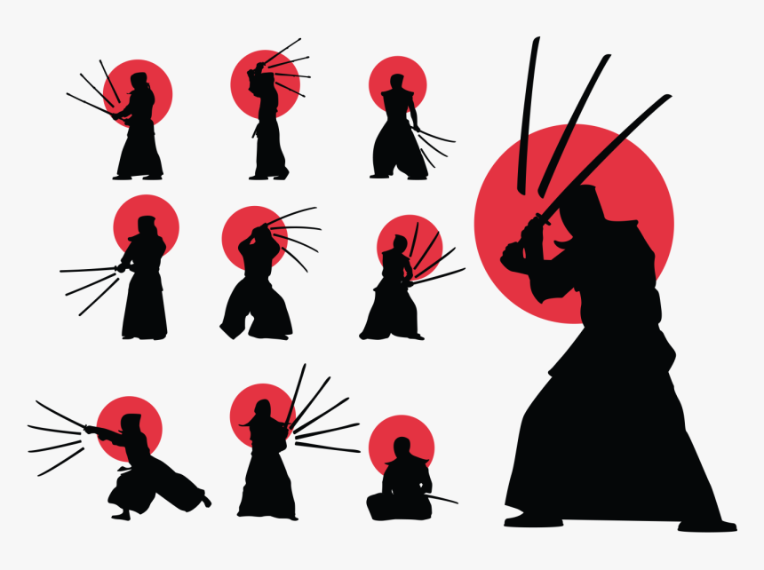 Kendo Pose Vector, HD Png Download, Free Download