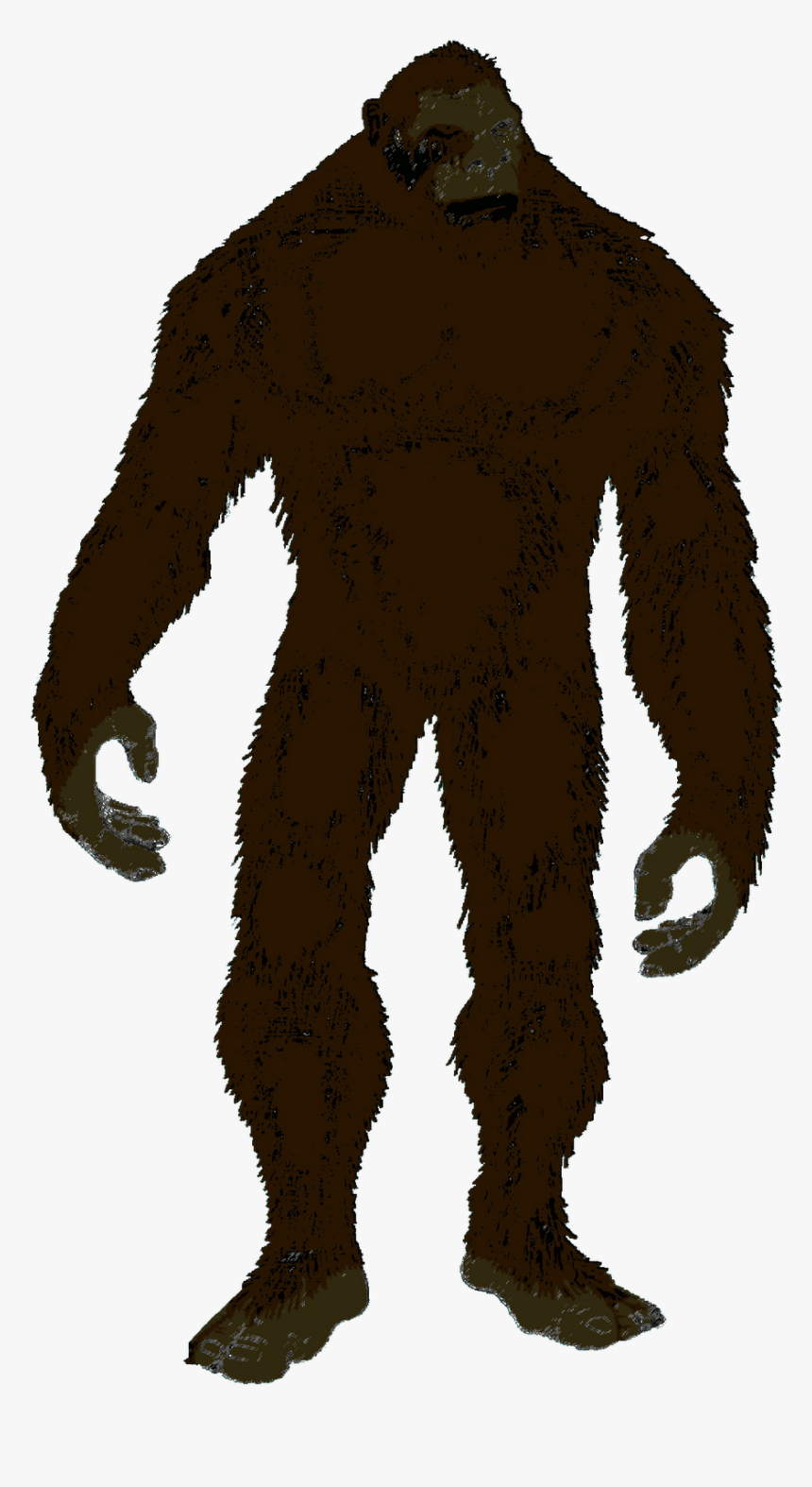 Bigfoot Silhouette Yeti Clip Art - Bigfoot Size, HD Png Download, Free Download