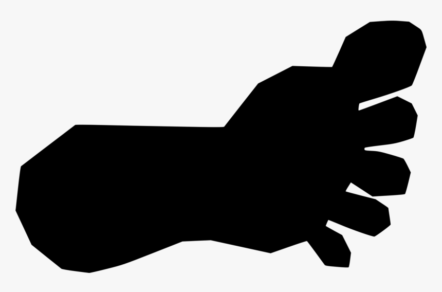 Silhouette,thumb,hand - Bigfoot Footprint Png, Transparent Png, Free Download