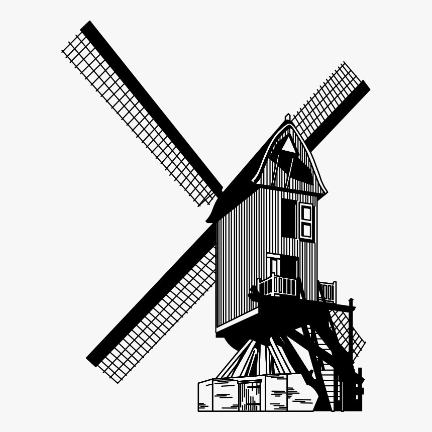 Dutch Windmill - Blue, HD Png Download, Free Download
